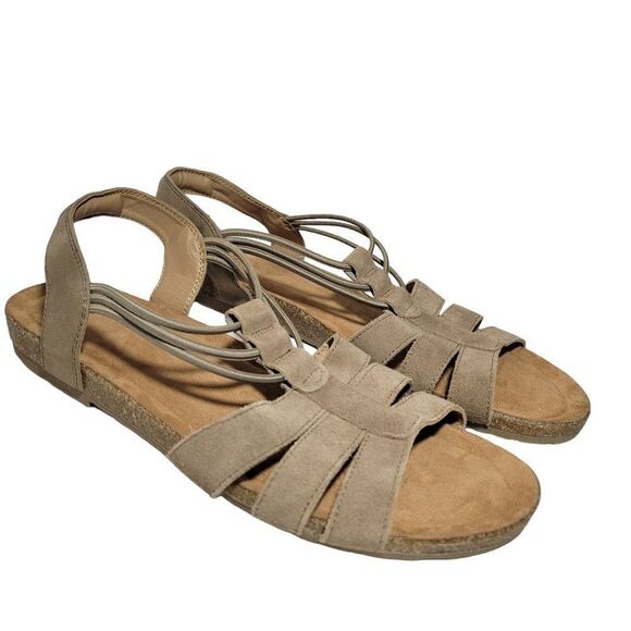 Earth Origins Sandals Womens Size 11 Sling Back Laney Sedona Brown Arch Support - Picture 1 of 12